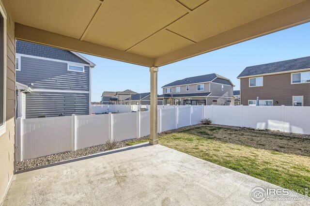 273 Mt Harvard Ave, Severance, CO 80550 - view of patio / terrace featuring a residential view and a fenced backyard