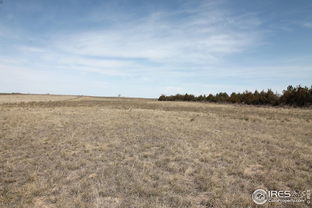 view of landscape featuring a rural view