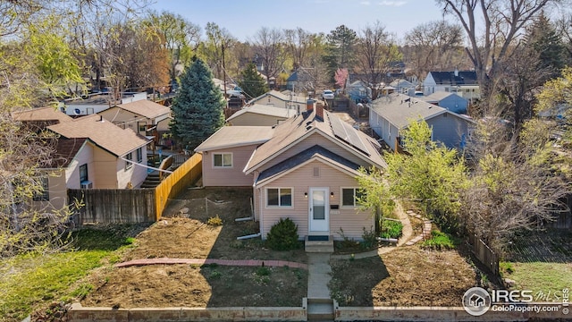 bird's eye view featuring a residential view