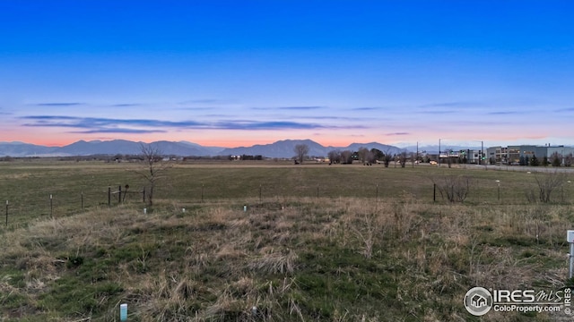 mountain view with a rural view