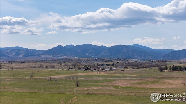 mountain view with a rural view