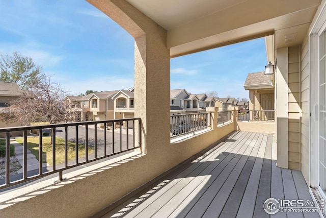balcony with a residential view