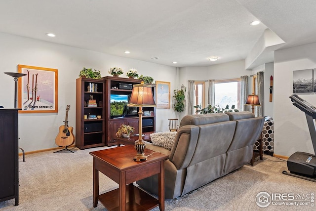 9 Mummy View Ct, Livermore, CO 80536 - carpeted living area featuring recessed lighting and baseboards