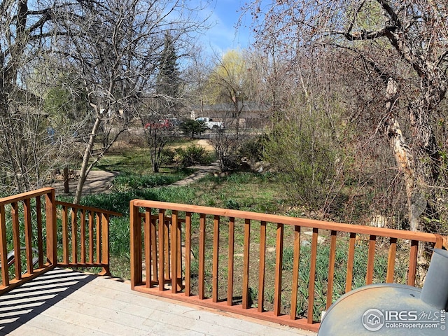 view of wooden deck