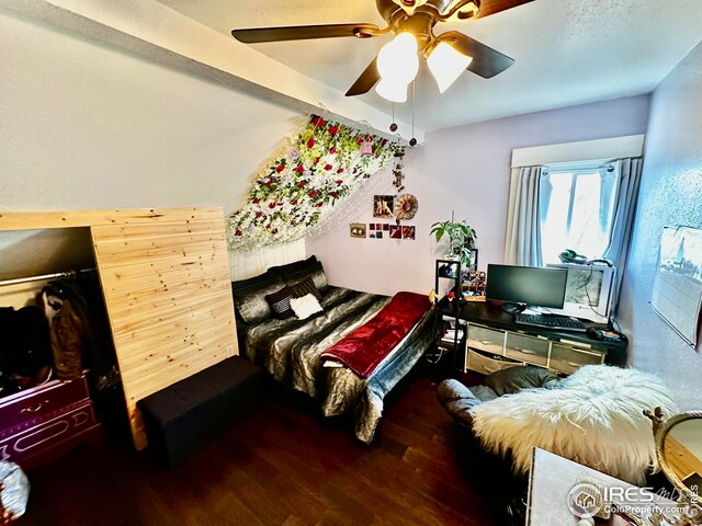 506 E 1st Ave, Otis, CO 80743 - bedroom featuring wood finished floors and a ceiling fan