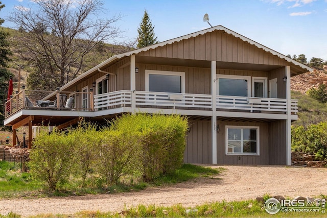 exterior space featuring a wooden deck