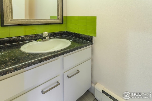 1733 Azalea Dr Unit 2, Fort Collins, CO 80526 - bathroom with vanity and tasteful backsplash
