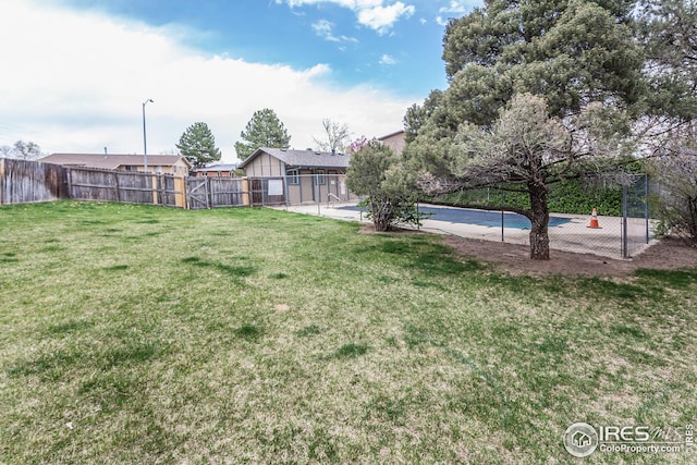 1733 Azalea Dr Unit 2, Fort Collins, CO 80526 - view of yard with a fenced backyard, a patio, and a fenced in pool