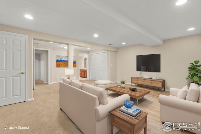 2930 W Stuart St Unit 27, Fort Collins, CO 80526 - living area with recessed lighting and baseboards