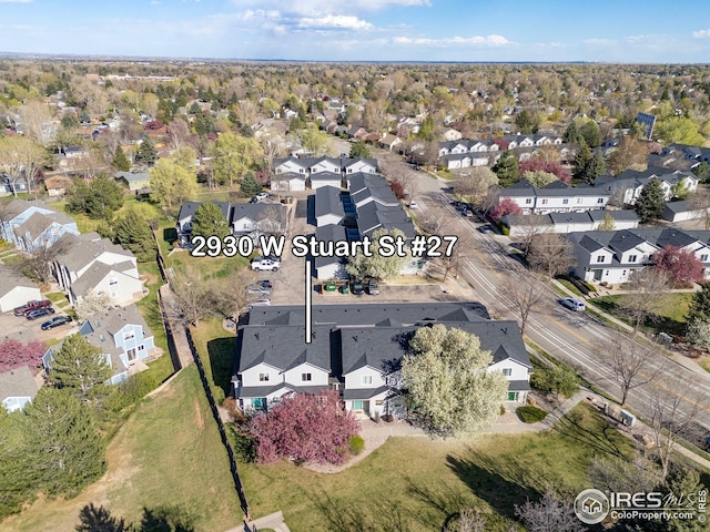 2930 W Stuart St Unit 27, Fort Collins, CO 80526 - aerial view of property's location with nearby suburban area