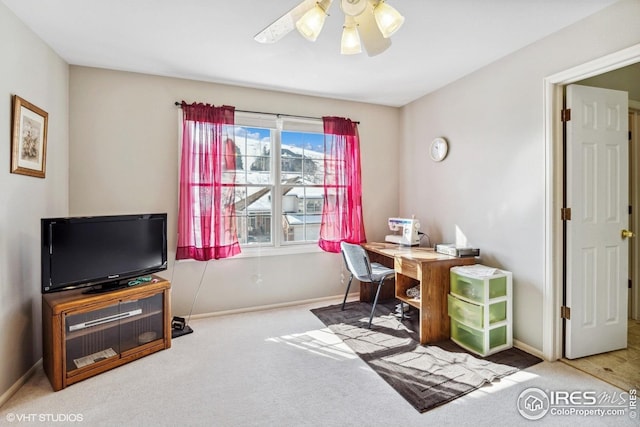 16261 W Ellsworth Ave, Golden, CO 80401 - carpeted office space with a ceiling fan and baseboards
