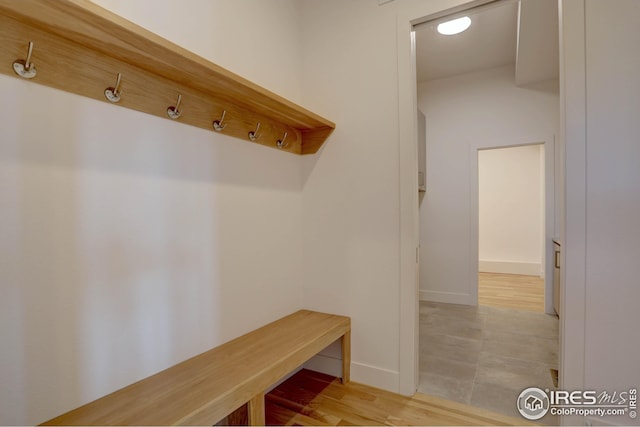 mudroom featuring baseboards