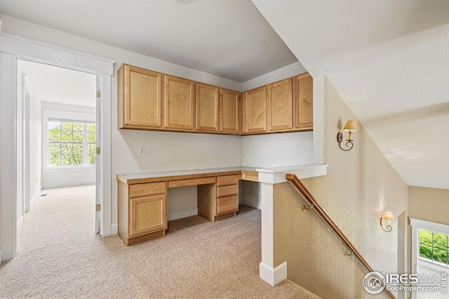 3122 Notabon Ct, Lafayette, CO 80026 - unfurnished office featuring built in desk, light carpet, and plenty of natural light