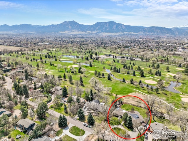 1533 Old Tale Rd, Boulder, CO 80303 - aerial view of a water and mountain view and a local golf course