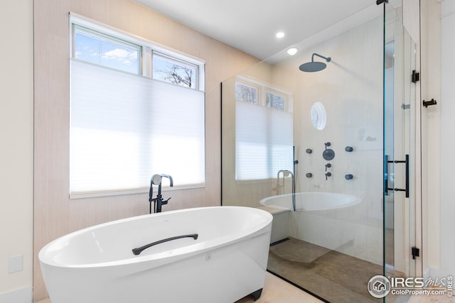 1533 Old Tale Rd, Boulder, CO 80303 - full bath featuring a shower stall and a freestanding tub