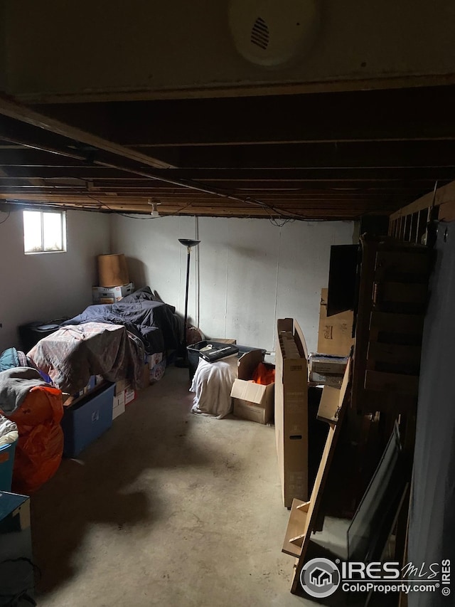 view of basement