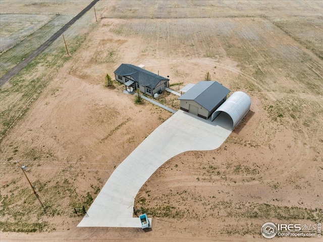bird's eye view featuring a rural view