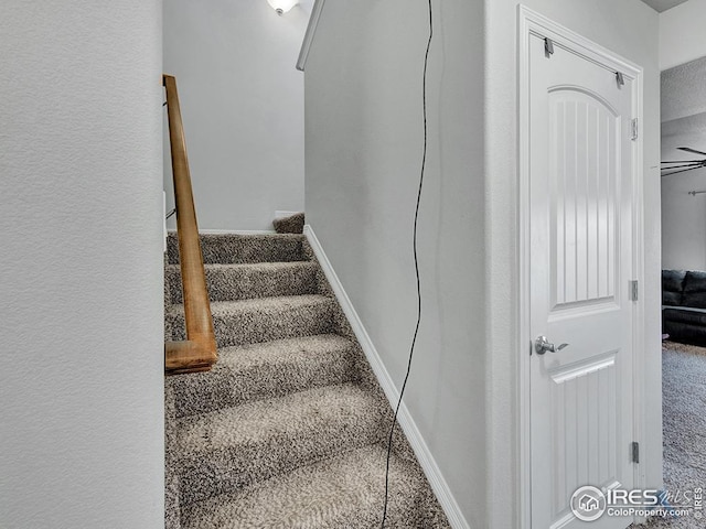 stairs with baseboards