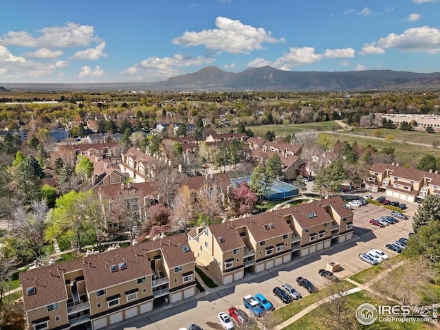 aerial view featuring a mountain view