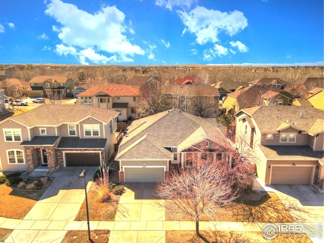 bird's eye view featuring a residential view