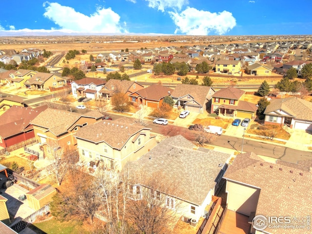 drone / aerial view with a residential view