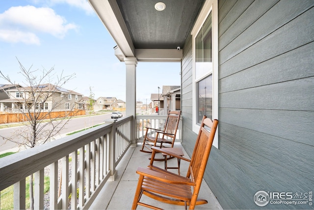 balcony with a residential view