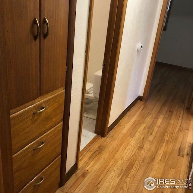 hall with light wood finished floors