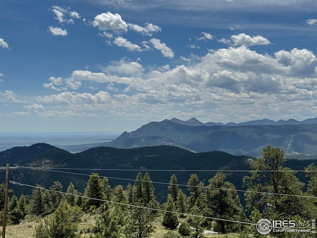 property view of mountains with a view of trees