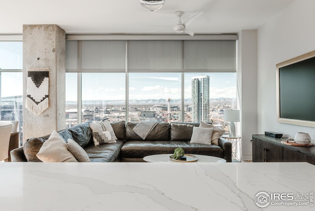 1700 Bassett St Unit 1808, Denver, CO 80202 - living room featuring plenty of natural light