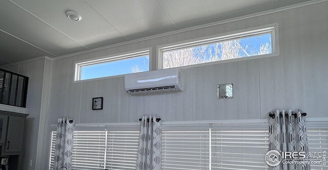 room details featuring a wall mounted air conditioner