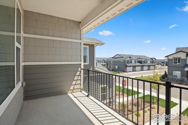 balcony with a residential view
