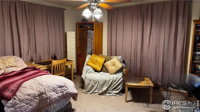 view of carpeted bedroom