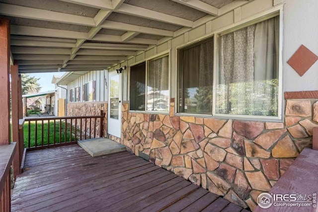 view of wooden terrace