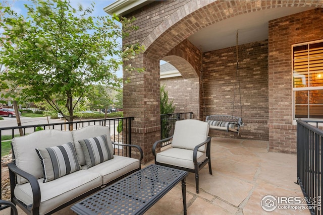 view of patio / terrace featuring an outdoor hangout area