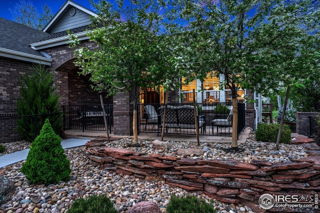 exterior space with fence