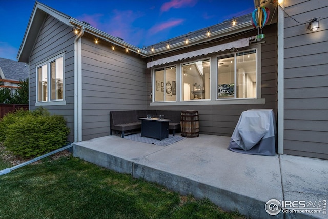 rear view of property with a patio area