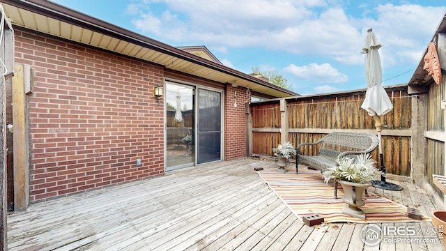 view of deck