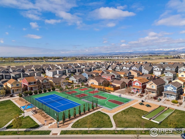 aerial view featuring a residential view
