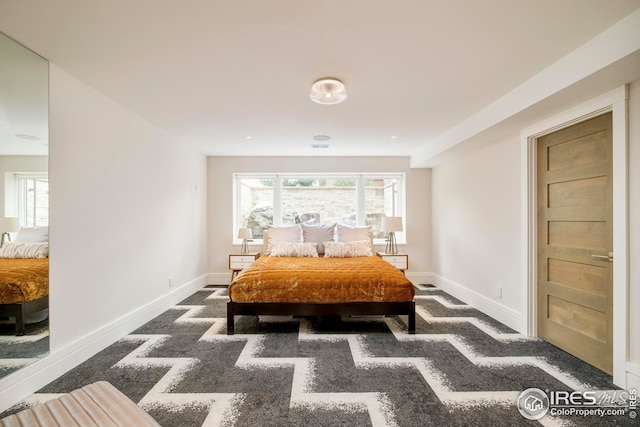 bedroom with baseboards