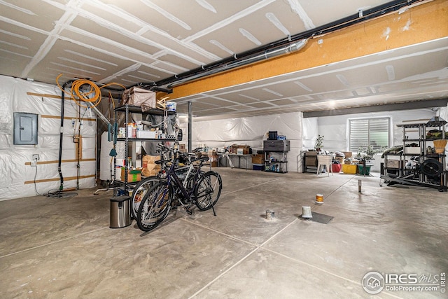 garage featuring electric panel