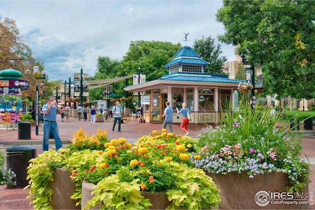view of community with a gazebo