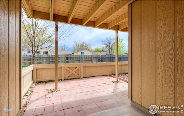 view of patio / terrace featuring a fenced backyard