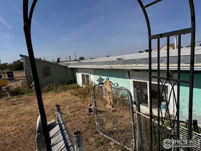 exterior space featuring fence