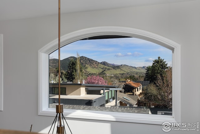 interior details with a mountain view