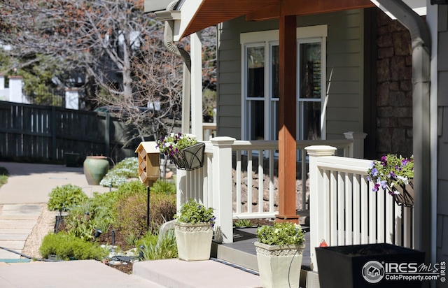 exterior space featuring fence