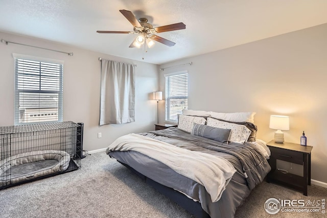 357 Chipman Dr, Windsor, CO 80550 - bedroom with carpet flooring, baseboards, and ceiling fan