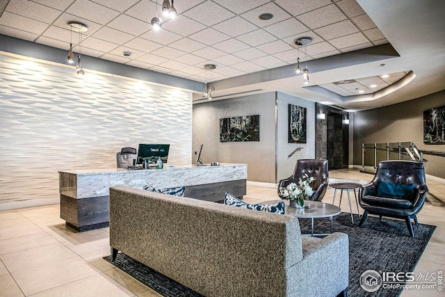 2001 Lincoln St Unit 2113, Denver, CO 80202 - reception with a paneled ceiling