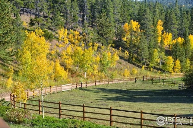 7127 Coal Creek Canyon Hwy, Nederland, CO 80466 - view of yard featuring a view of countryside and a forest view