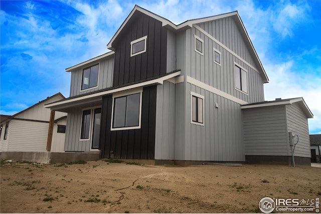 view of front of home featuring board and batten siding
