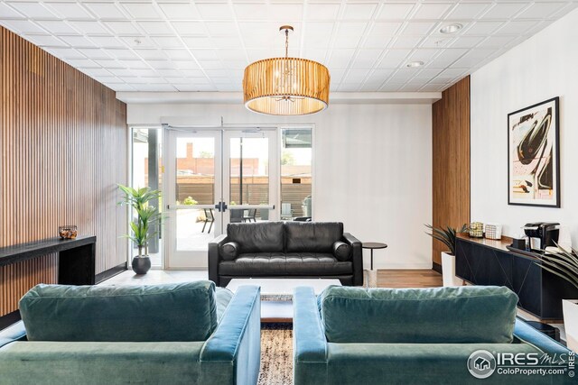 1707 Walnut St Unit 210, Boulder, CO 80302 - living area with wooden walls and baseboards